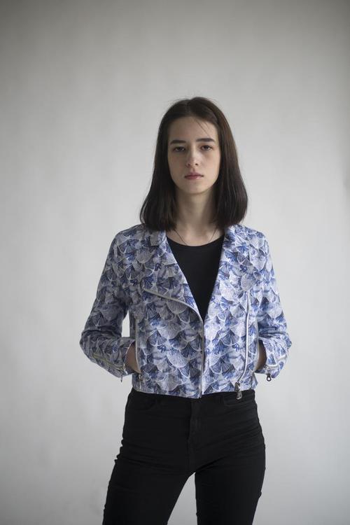 JEAN JACKET WITH GINKO SCALE SHEETS 2