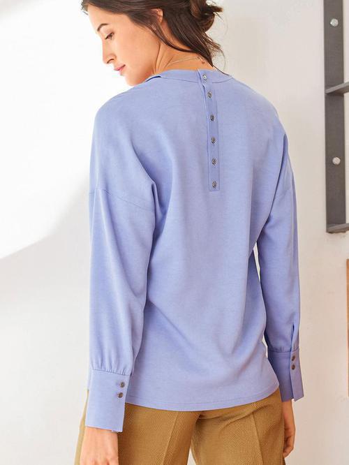 BLOUSE WITH POLO ZIPPER ON THE BACK 3