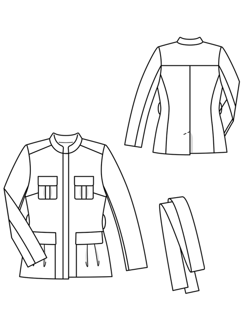SAFARI-STYLE JACKET WITH STANDING COLLAR 5